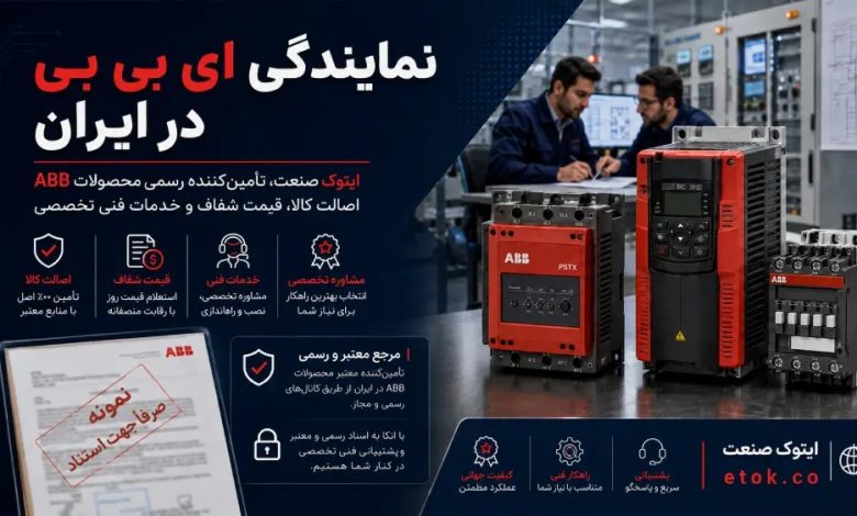 نمایندگی ABB در ایران و مجوز توزیع درایو و سافت استارتر ABB توسط ایتوک صنعت | etok.co