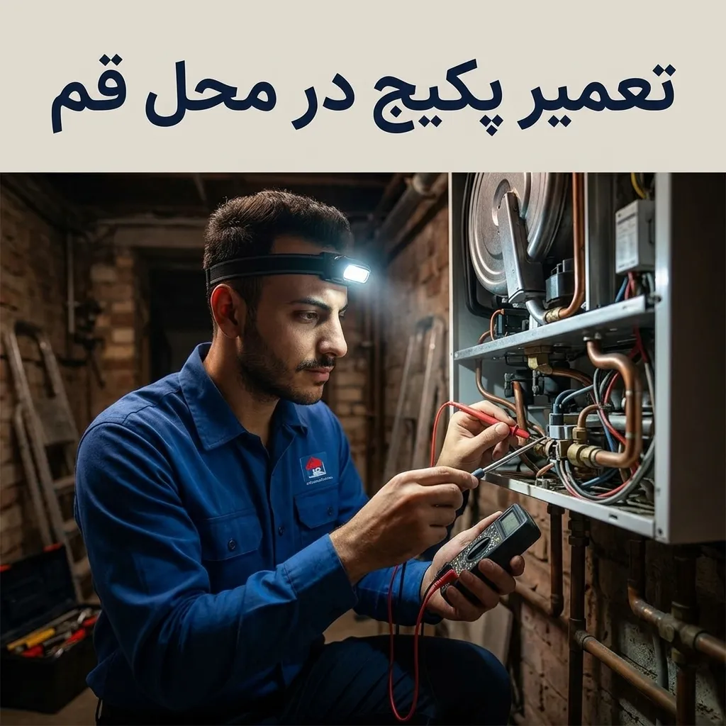 تعمیر پکیج در قم توسط تکنسین در محل